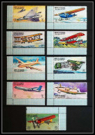 385aa - Umm Al Qiwain MNH ** Mi N° 305 / 313 A Avion (plane Planes Avions) Overprint Apollo 8 Moon Orbit Espace (space)  - Umm Al-Qiwain