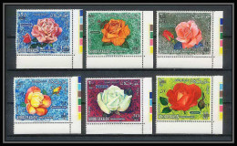 384a - Sharjah Khor Fakkan MNH ** Mi N° 91 / 96 A Overprint Fleurs (fleur Flower Flowers) Roses Rosen - Rosen