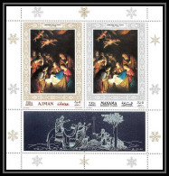 503 Ajman / Manama MNH ** Bloc N° 353 + 133 A Christmas (noel) Nativity Gerrit Van Honthorst (nederlands) - Religie
