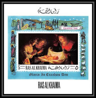 502 Ras Al Khaima MNH ** DELUXE Bloc N° 50 Tableau (tableaux Painting) Christmas (noel) Van Honthorst Cote 50 Euros - Ra's Al-Chaima