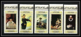 497b YAR (nord Yemen) MNH ** N° 602 / 606 A Tableau (tableaux Painting) Spanish Masters Vélasquez Ribera Murillo Goya - Autres & Non Classés