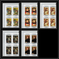 500c YAR (nord Yemen) MNH ** N° 587 / 591 B Tableaux Painting Flemish Masters Non Dentelé (Imperf) Rubens Bloc 4 - Rubens