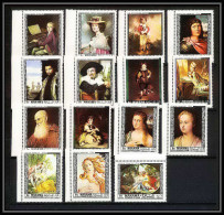 496b Manama MNH ** N° 432 / 446 A Tableau (tableaux Painting) Old Masters Botticelli Veronese Tintoretto Van Dyck Titian - Andere & Zonder Classificatie