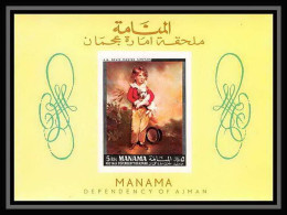 495g Manama MNH ** N° 442 Deluxe Bloc Devis Master Simpson Tableau (tableaux Painting) Non Dentelé (Imperf) - Manama