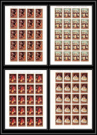 493d Ajman MNH ** N° 218 / 221 B Diego Velázquez (tableaux Painting) Feuilles (PROOFS Sheets) Non Dentelé (Imperf) - Ajman