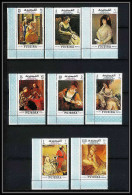 487b Fujeira MNH ** N° 276 / 283 A Tableau (tableaux Painting) Letter Writing Week Vermeer - Corot - Gainsborough  - Fujeira