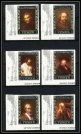 485a - Yemen Kingdom MNH ** N° 278 / 283 B OR (gold) Rembrandt Tableaux Paintings Non Dentelé (Imperf) Amphilex - Rembrandt