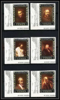 485a - Yemen Kingdom MNH ** N° 278 / 283 B OR (gold) Rembrandt Tableaux Paintings Non Dentelé (Imperf) Amphilex - Yémen