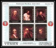 484c - Yemen Kingdom MNH ** Bloc N° 37 A OR (gold) Rembrandt (Nederland) (tableaux Painting) Amphilex 67 Dutch  - Yemen