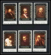 484a - Yemen Kingdom MNH ** N° 278 / 283 A OR (gold) Rembrandt (Nederland) (tableaux Painting) Amphilex 67 Dutch  - Rembrandt