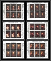 485 - Yemen Kingdom MNH ** N° 278 / 283 B OR (gold) Rembrandt Feuilles Sheets Tableaux Paintings Non Dentelé Imperf - Expositions Philatéliques