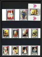 480c - Yemen Kingdom MNH ** N° 594 / 603 A + Bloc N° 134 Unicef Day Of Child Tableau Tableaux Painting Renoir Vélasquez - Autres & Non Classés