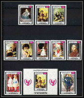 479d Yemen Kingdom MNH ** N° 594 / 603 B Bloc 134 Day Of Child Tableau Tableaux Painting Non Dentelé Imperf Renoir - UNICEF