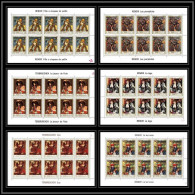 482 - Manama MNH ** N° 56 / 61 A Tableau (tableaux Painting) Terbrugghen Renoir Feuilles (sheets) - Impressionismo