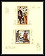 477d Ajman MNH ** Bloc N° 38 Tableau (tableaux Painting) Hunting Chiens (chien Dog Dogs) Chasse Jan Wildens Vélasquez - Hunde