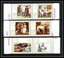 477a - Ajman MNH ** N° 271 / 276 A Tableau (tableaux Painting) Hunting Chiens Chien Dog Dogs Van Dyck Vélasquez Wildens - Other & Unclassified