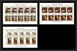 477 - Ajman MNH ** N° 271 / 276 A Tableau (tableaux Painting) Hunting Chiens (chien Dog Dogs) Chasse Feuilles (sheets)  - Honden