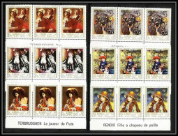 474c Ajman MNH ** N° 209 / 214 A Tableau (tableaux Painting) Terbrugghen Renoir France Bande De 3 Avec Titre  - Impressionismo