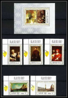 471c Ajman MNH ** N° 419 / 423 A + Bloc 112 A Tableau Tableaux Painting Italian Paintings Venise Venice Coin De Feuille - Altri & Non Classificati