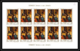 466k Ajman MNH ** N° 228 B Tableau (tableaux Painting) Vermeer Non Dentelé (Imperf) Feuilles (sheets) - Rubens