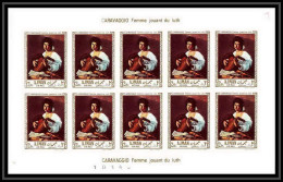 466l Ajman MNH ** N° 233 B Tableau (tableaux Painting) Caravaggio Non Dentelé (Imperf) Feuilles (sheets) - Rubens