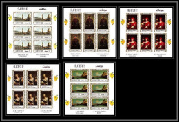 472 Ajman MNH ** N° 419 / 423 A Tableau (tableaux Paintings) Italian Venise (venice) Feuilles Sheets Non Dentelé Imperf - Adschman