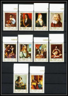 465c Ajman MNH ** N° 225 / 234 A Tableau (tableaux Painting) Durer Rubens Vermeer Caravaggio  - Other & Unclassified