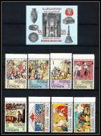 462e Yemen Kingdom MNH ** N° 412 / 419 A + Bloc N° 54 Moorish In Spain Tableau (tableaux Painting) Echecs Chess - Islam