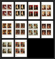 466 Ajman MNH ** N° 225 / 234 B Tableau (tableaux Painting) Durer Rubens Bloc 4 Non Dentelé (Imperf) - Adschman