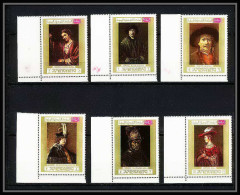 460d Yemen Kingdom MNH ** N° 710 / 715 A Tableau (tableaux Painting) Rembrandt (Nederland) Coin De Feuille - Yemen