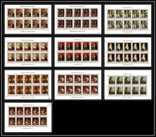465 Ajman MNH ** N° 225 / 234 A Tableau (tableaux Painting) Durer Rubens Vermeer Caravaggio Feuilles (sheets) - Adschman