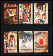 450a Umm Al Qiwain MNH ** Mi N° 515 / 520 B Tableau Tableaux Easter Paintings Christ By Memling Non Dentelé Imperfa - Umm Al-Qiwain