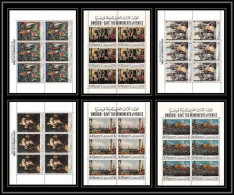 456 Yemen Kingdom MNH ** Mi N° 510 / 515 A Unesco Venise Venitian Works 1968 Tableau (tableaux Painting) Feuilles Sheets - Jemen