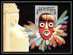 449 Umm Al Qiwain MNH ** Bloc N° 54 Masques Mask From Africa - Umm Al-Qiwain