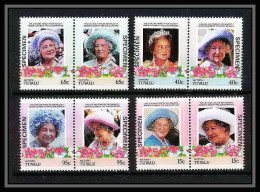 597 Vaitupu Tuvalu MNH ** 1985 Mi N° 61-68 Elizabeth Queen Mother Overprint Specimen Proof - Familles Royales