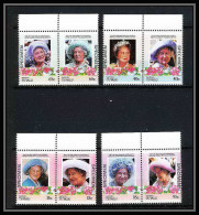 597a Vaitupu Tuvalu MNH ** 1985 Mi N° 61-68 Elizabeth Queen Mother Overprint Specimen Proof - Familles Royales