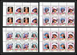 597b Vaitupu Tuvalu MNH ** 1985 Mi N° 61-68 Elizabeth Queen Mother Overprint Specimen Proof BLOC 4 - Royalties, Royals