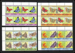 595f Vaitupu Tuvalu MNH ** 1985 Michel 45/52 Sc Bloc 4 39-42 Papillons (butterflies Papillon) Overprint Specimen Proof - Butterflies