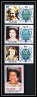 595 Nui Tuvalu MNH ** 1986 Mi N° 71 / 74 Sc 56 / 59 Elizabeth Queen Mother Overprint Specimen Proof - Familles Royales