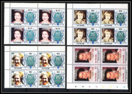 595b Nui Tuvalu MNH ** 1986 Mi N° 71 / 74 Sc 56 / 59 Elizabeth Queen Mother Overprint Specimen Proof BLOC 4 - Tuvalu