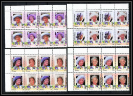 594b Nui Tuvalu MNH ** 1985 Mi N° 45-52 Sc 49/52 Elizabeth Queen Mother Overprint Specimen Proof BLOC 4 - Familles Royales