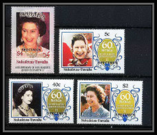 591 Nukufetau Tuvalu MNH ** 1985 SC 51-55 MI No 55-62 Elizabeth Queen Mother Overprint Specimen Proof - Tuvalu