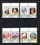 590a Nukufetau Tuvalu MNH ** 1985 N° 44 / 47 Elizabeth Queen Mother Overprint Specimen Proof - Tuvalu (fr. Elliceinseln)