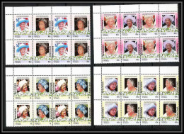 590b Nukufetau Tuvalu MNH ** 1985 N° 44 / 47 Elizabeth Queen Mother Overprint Specimen Proof BLOC 4 - Familles Royales