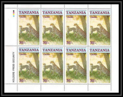 552b Tanzania (tanzanie) MNH ** Endangered Wildlife ANIMAUX ANIMALS Cheetah Guépard Feuilles (sheets) - Felini