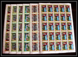 588a Nukufetau Tuvalu MNH ** 1984 Sc 14-19 Leaders Of The World, Kings Queens Overprint Specimen Proof Feuilles (sheets) - Royalties, Royals