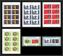 551 Tanzania (tanzanie) MNH ** Mi. 264 267 + Blocs 85th Birthday Of Her Majesty Queen Elizabeth Mother Feuilles (sheets) - Familles Royales