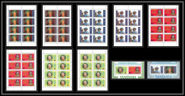 551b Tanzania (tanzanie) MNH ** Mi. 264 267 + Blocs Rar Proof Error Color Queen Elizabeth Mother Feuilles (sheets) - Familles Royales