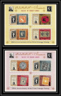 537a Ajman MNH ** Blocs N° A / B 9 A Postage Stamp Exhibition London 1965 (londres) Overprint New Currency - Philatelic Exhibitions