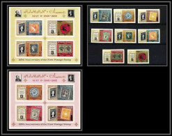 538b Ajman MNH ** N° K / S 116 B + Bloc A B 9 B Postage Stamp Exhibition London 1965 Non Dentelé (Imperf) Overprint - Ajman